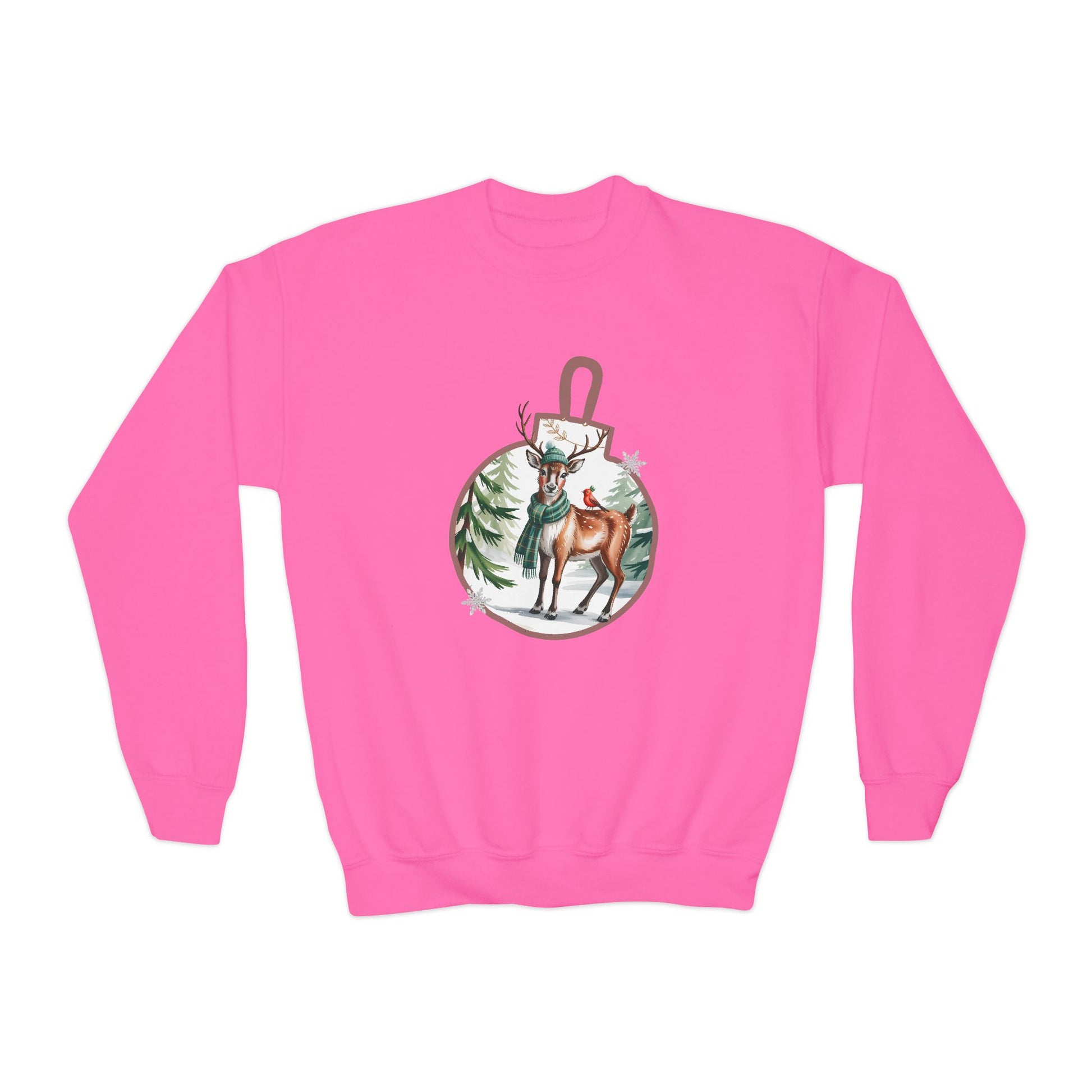 Kids Christmas Sweatshirt Pink by Brand63, Christmas Holiday