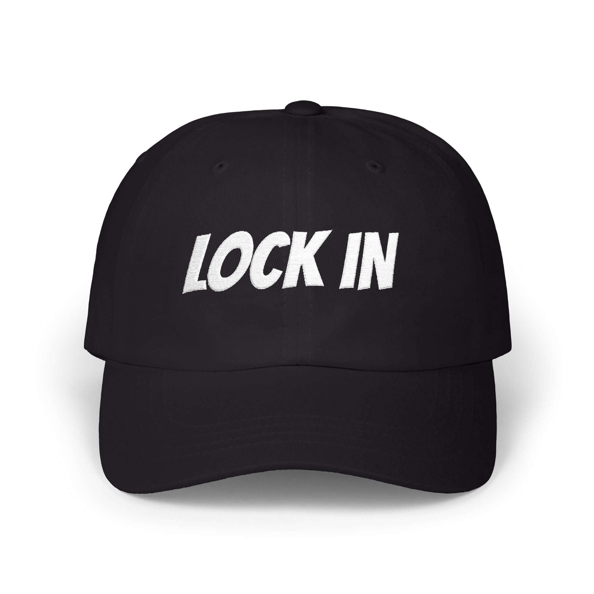 LOCK IN Embroidered Athletic Streetwear Gym Cap, Brand63