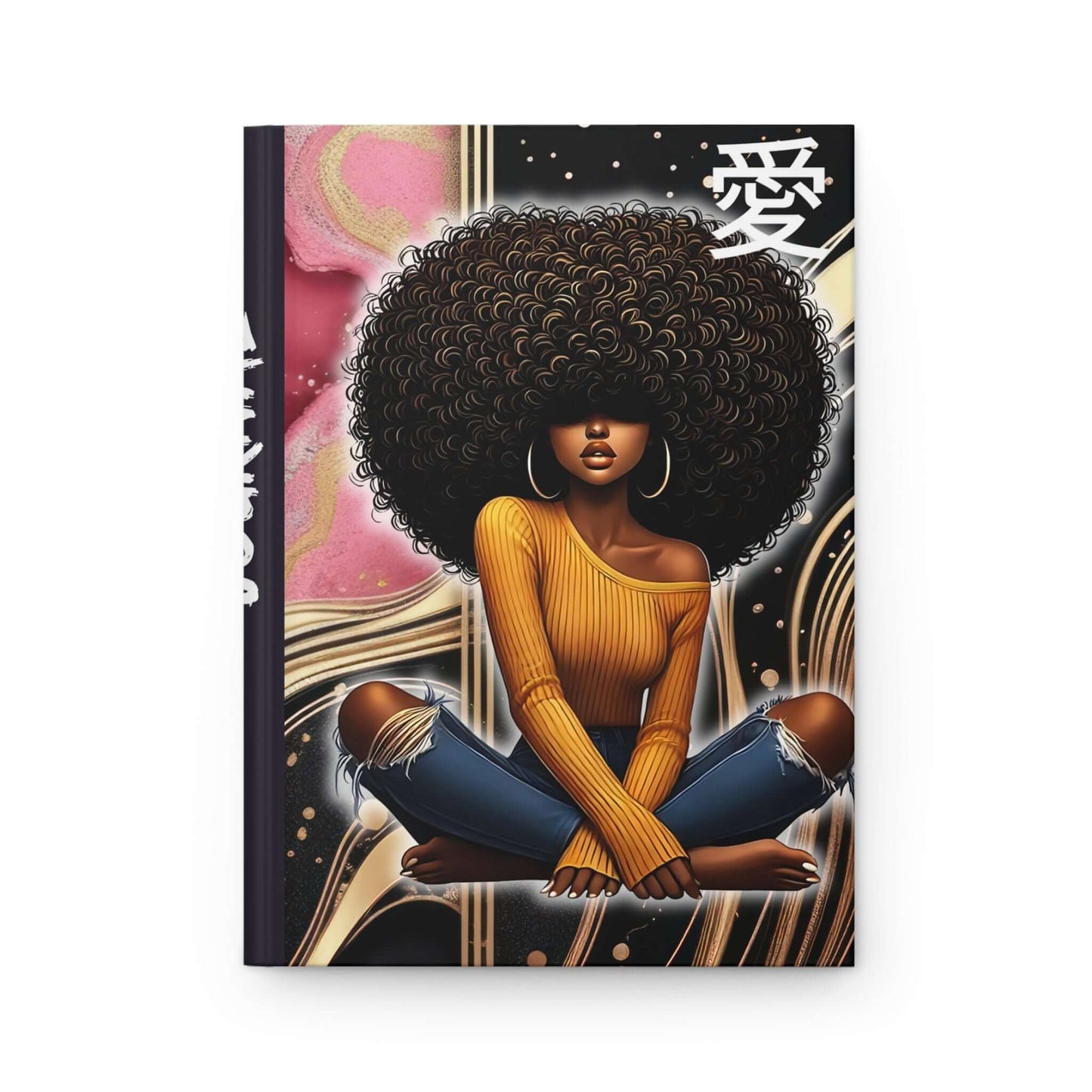 LOVE Beautiful Black Women Writing Book- Japanese Lettering Notebook, Brand63