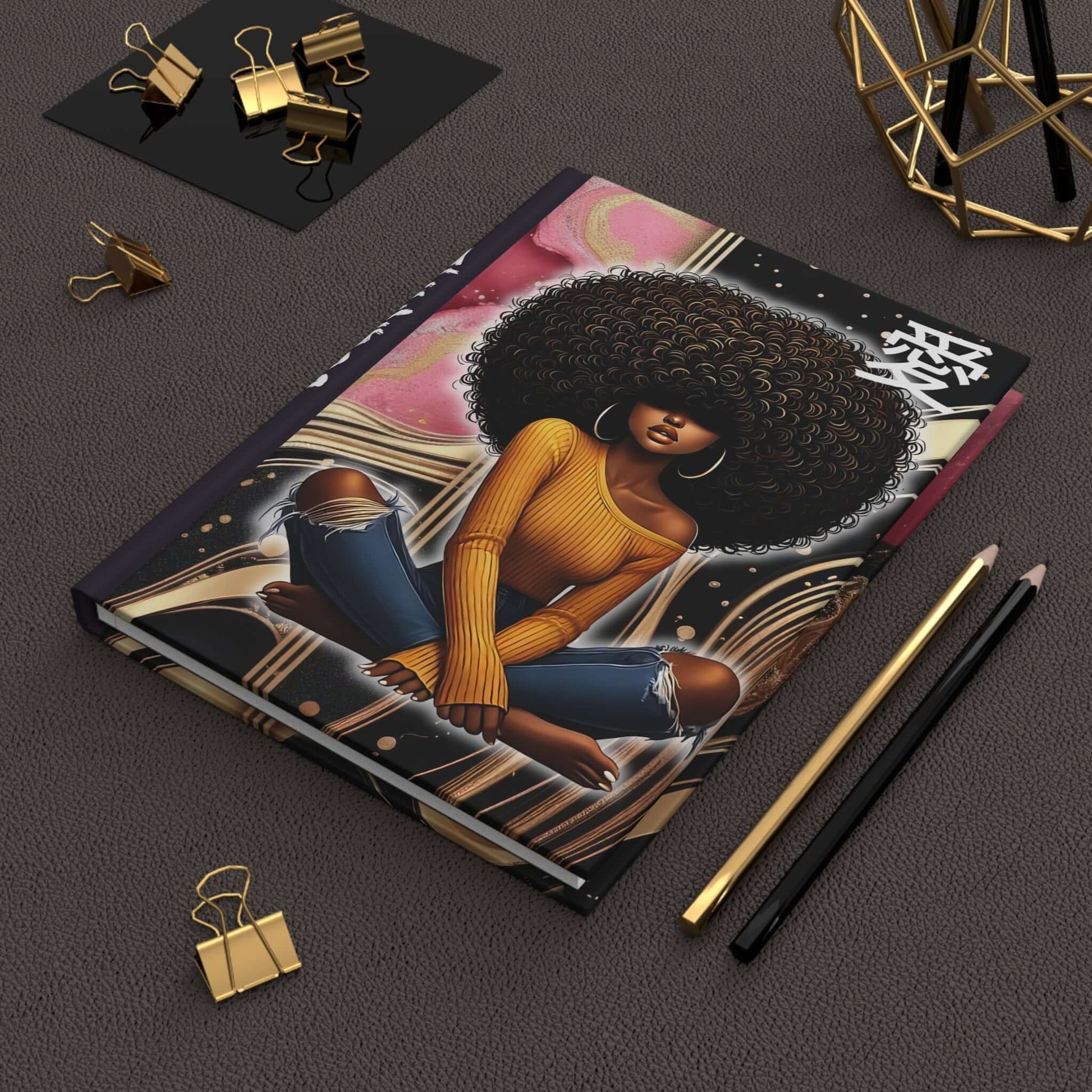 LOVE Beautiful Black Women Writing Book- Japanese Lettering Notebook, Brand63