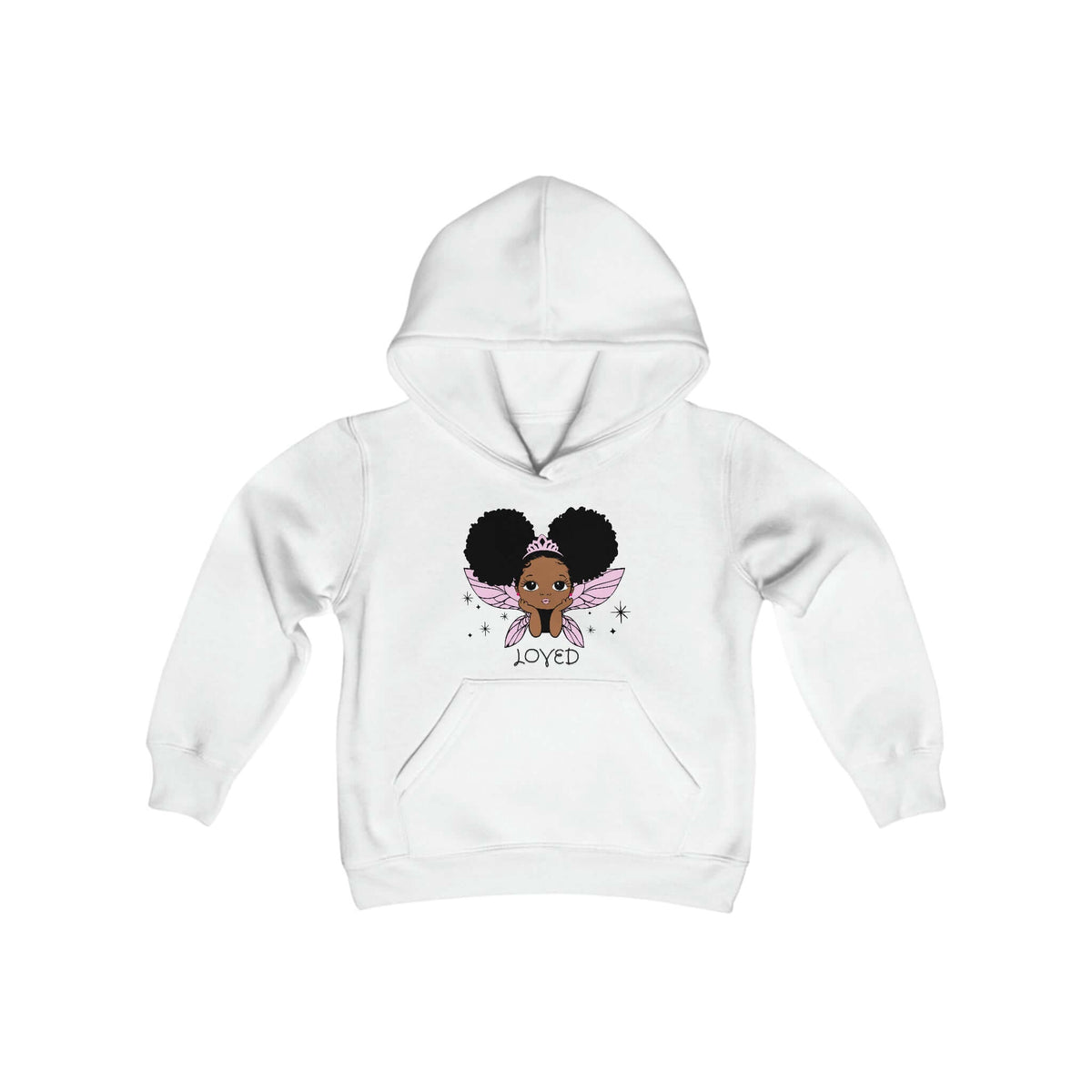 LOVED-Kids Hoodie | Youth Heavy Blend Hooded Sweatshirt (pink), Brand63