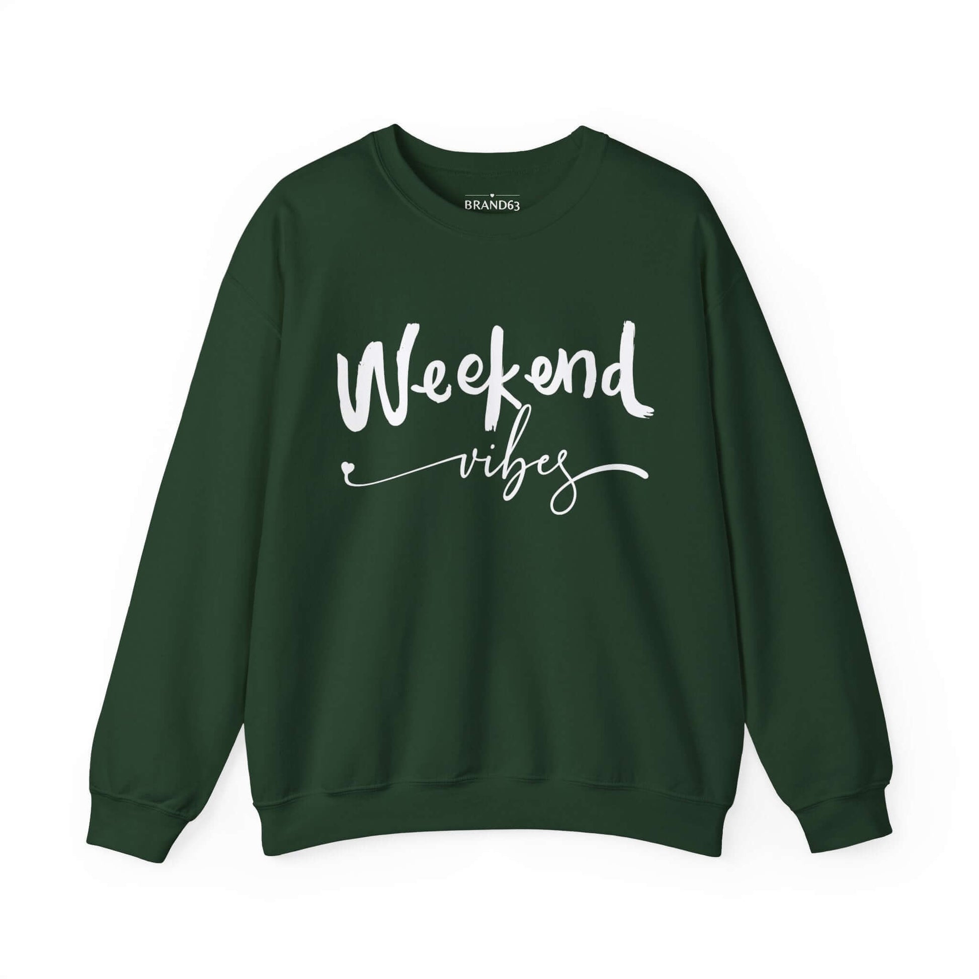 Laid-Back Weekend Vibes Graphic Sweatshirt, Brand63