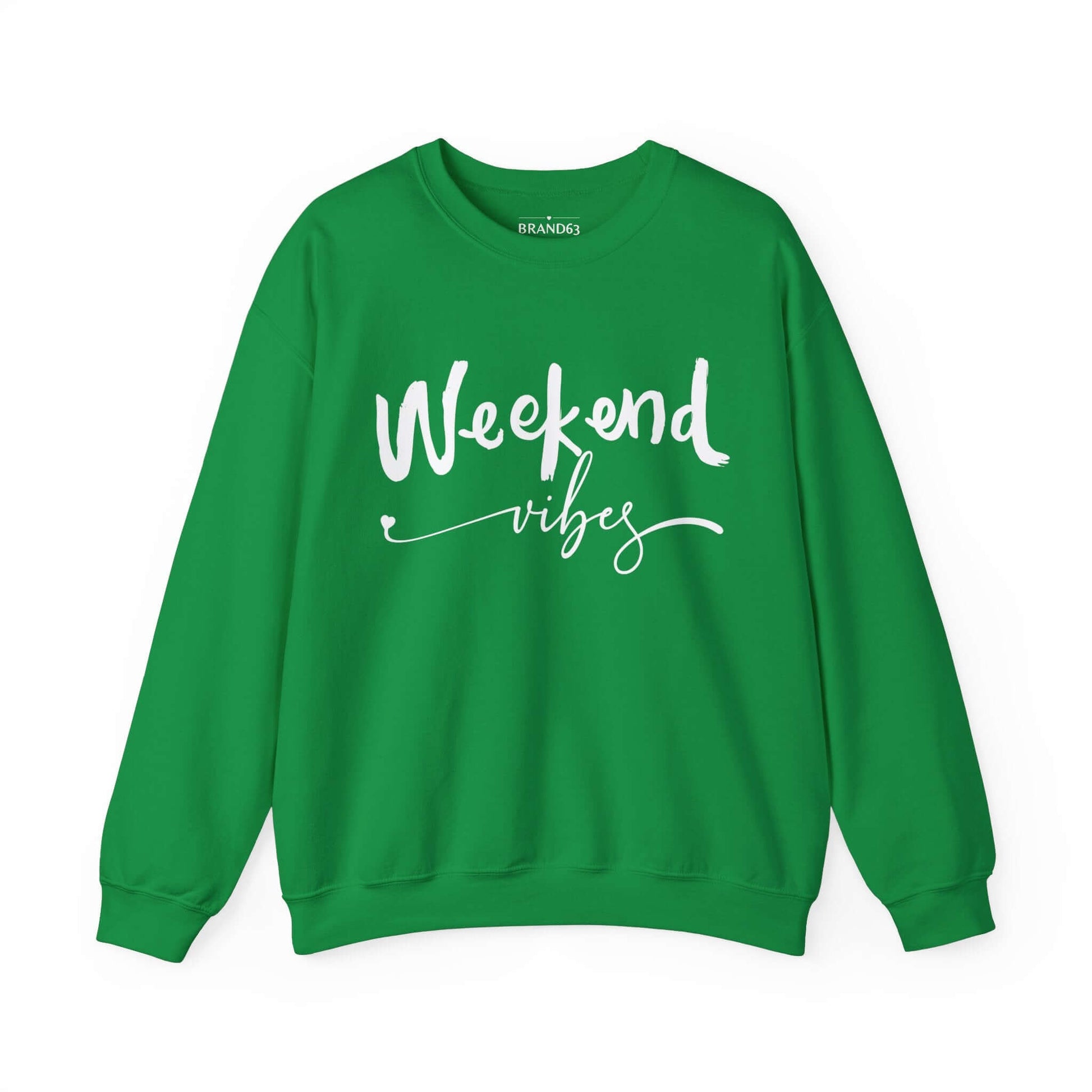 Laid-Back Weekend Vibes Graphic Sweatshirt, Brand63