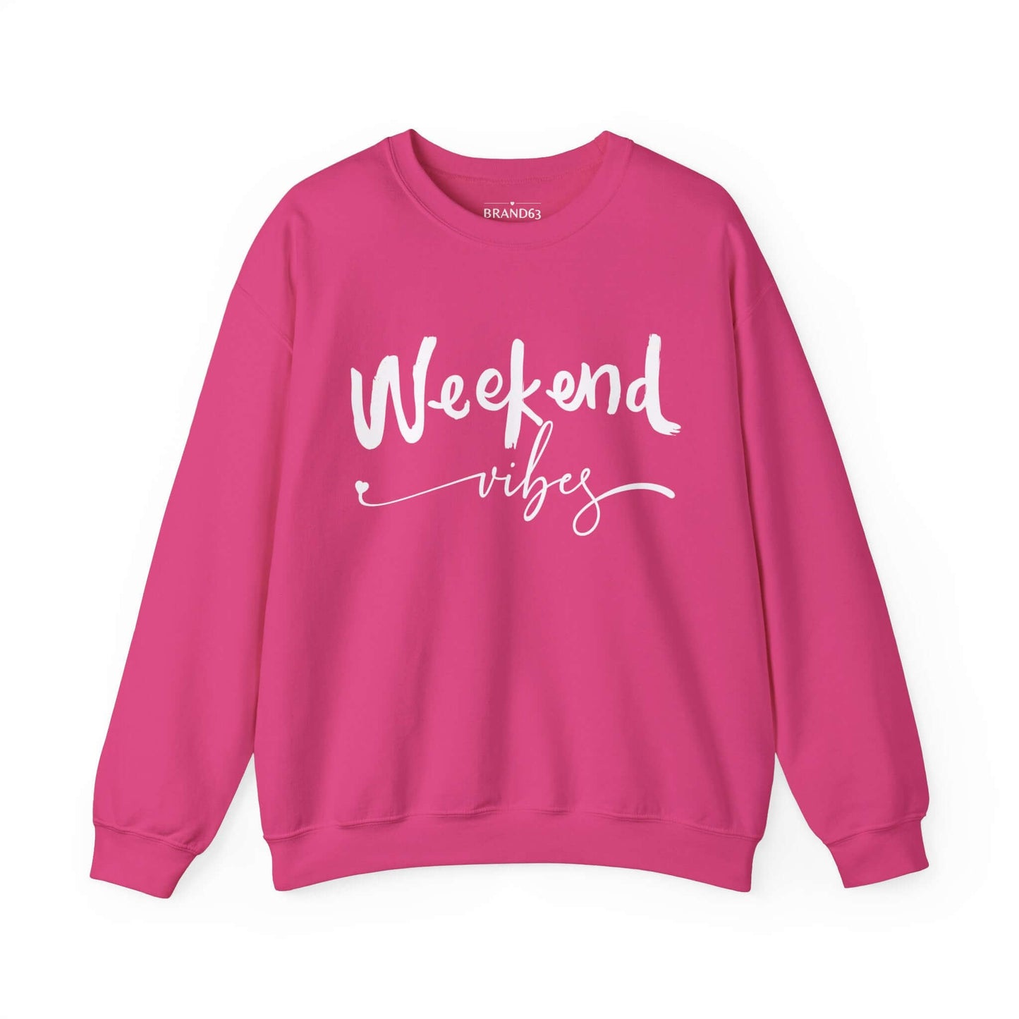 Laid-Back Weekend Vibes Graphic Sweatshirt, Brand63