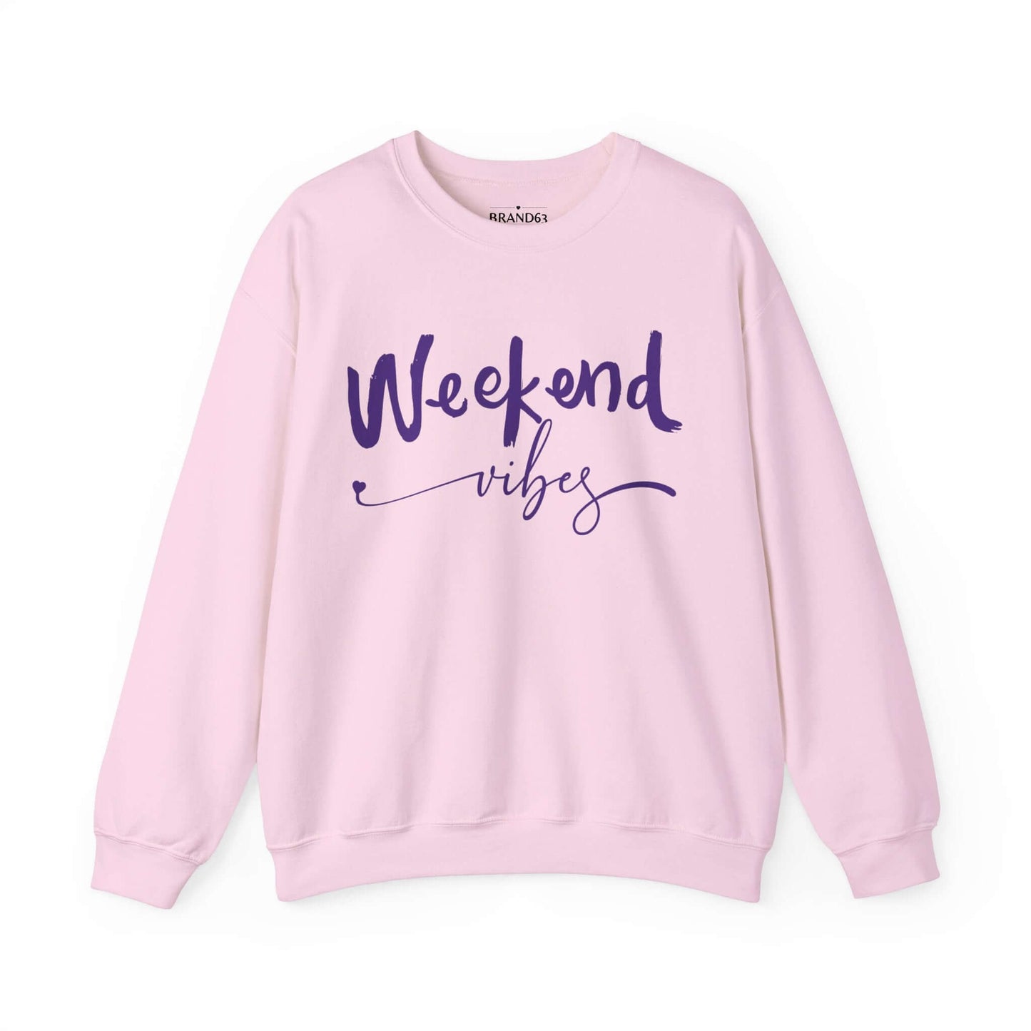 Laid-Back Weekend Vibes Graphic Sweatshirt, Brand63
