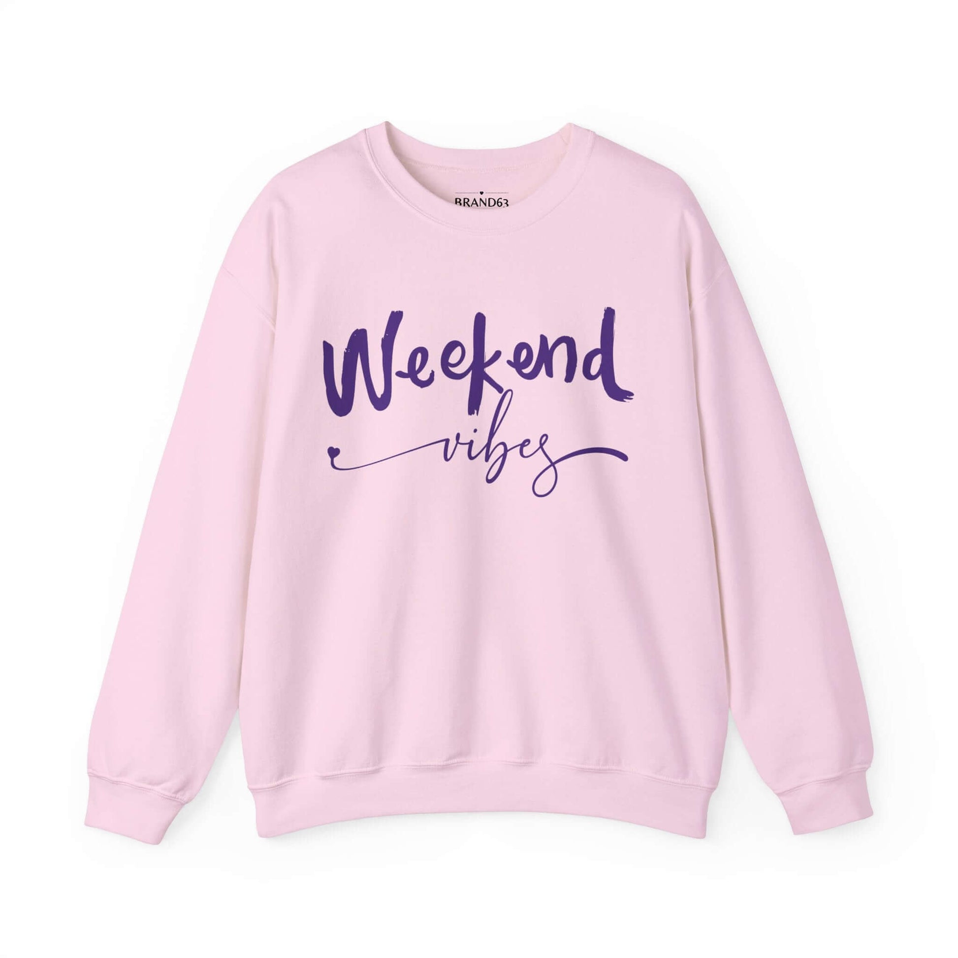 Laid-Back Weekend Vibes Graphic Sweatshirt, Brand63