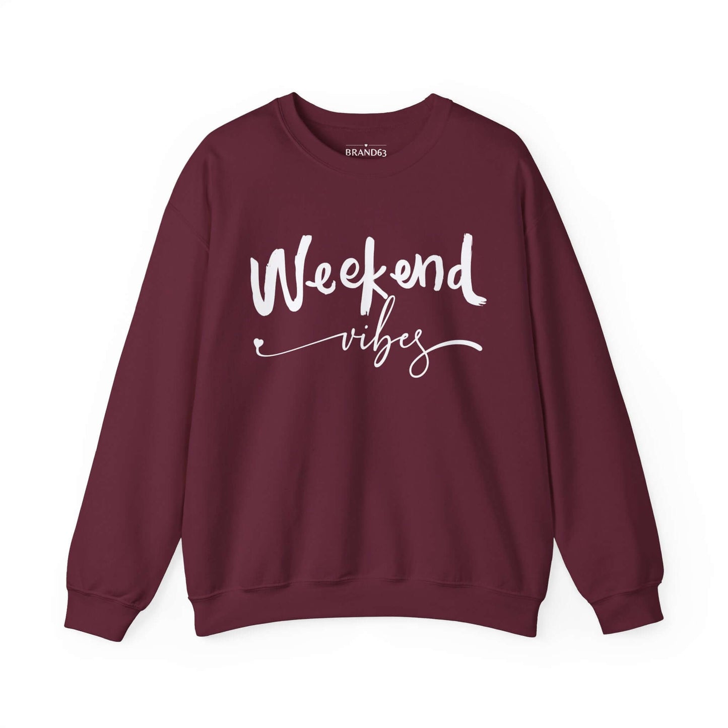 Laid-Back Weekend Vibes Graphic Sweatshirt, Brand63