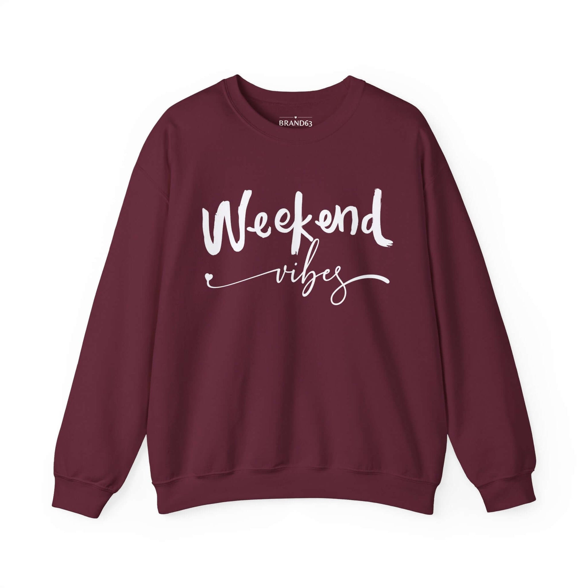 Laid-Back Weekend Vibes Graphic Sweatshirt, Brand63