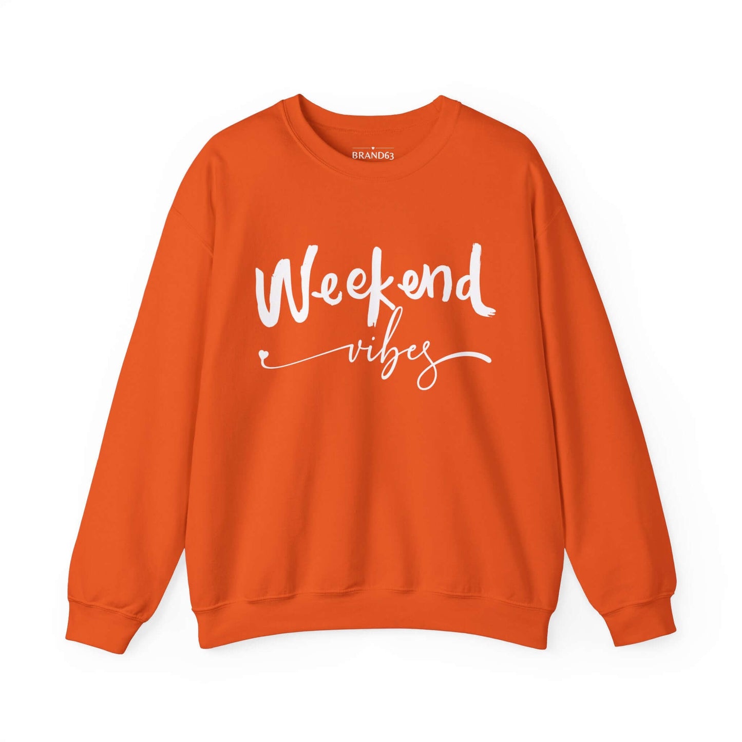 Laid-Back Weekend Vibes Graphic Sweatshirt, Brand63