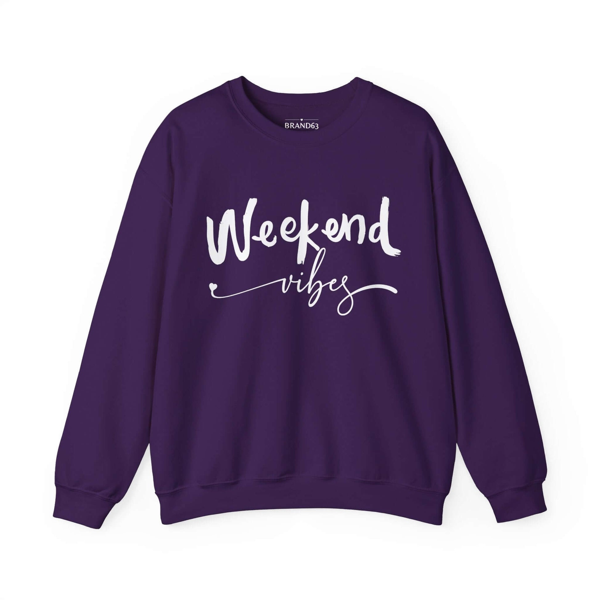 Laid-Back Weekend Vibes Graphic Sweatshirt, Brand63