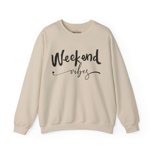 Laid-Back Weekend Vibes Graphic Sweatshirt, Brand63