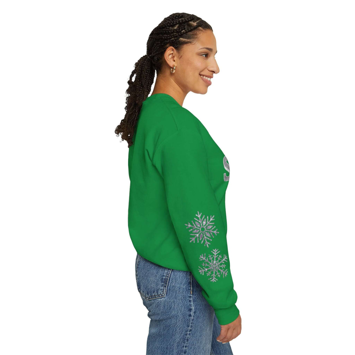 Let It Snow, Snowman Christmas Sweatshirt | Faux Sequins & Faux Embroidery, Brand63
