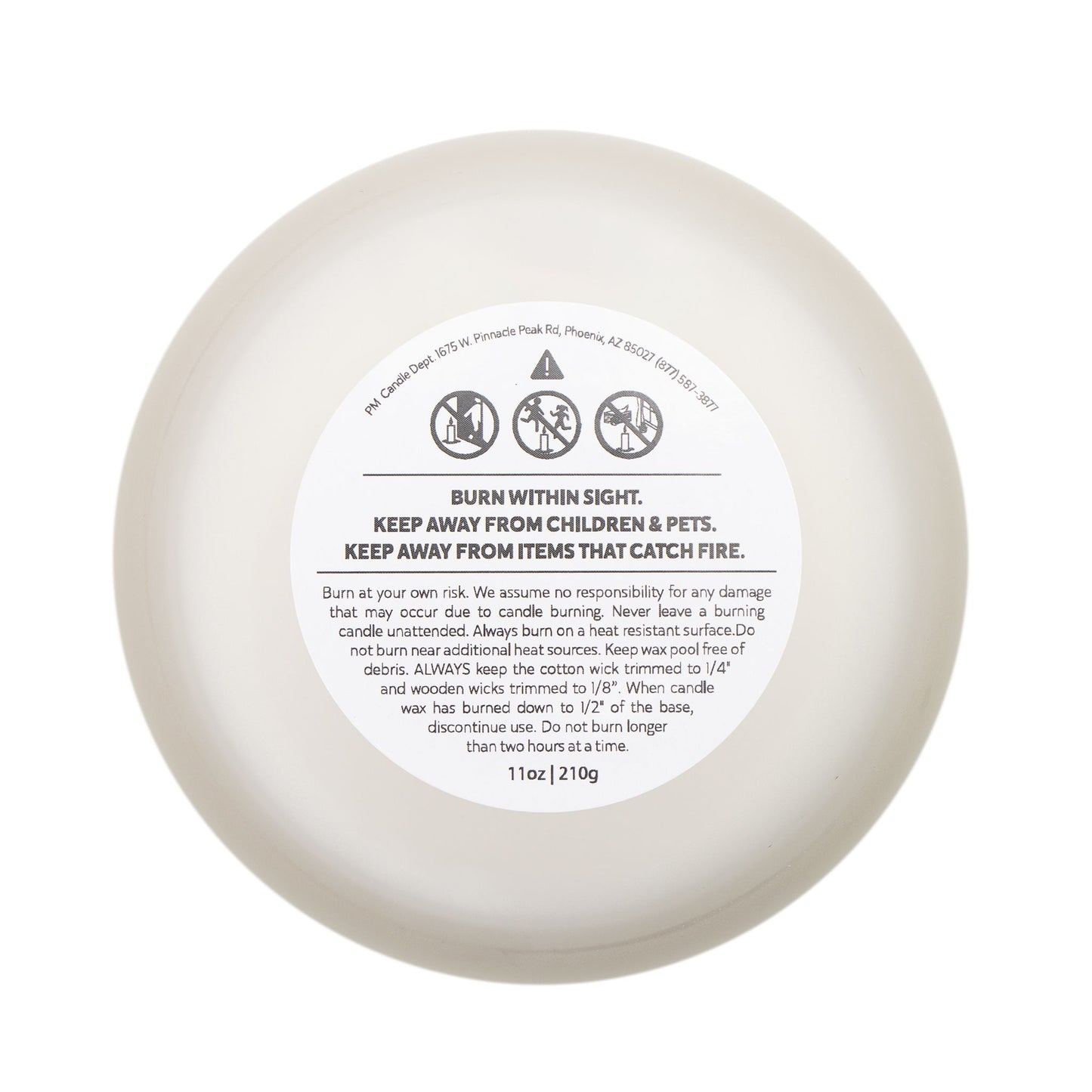 Love & Peace Frosted Glass Christmas Candle — 11oz, Brand63