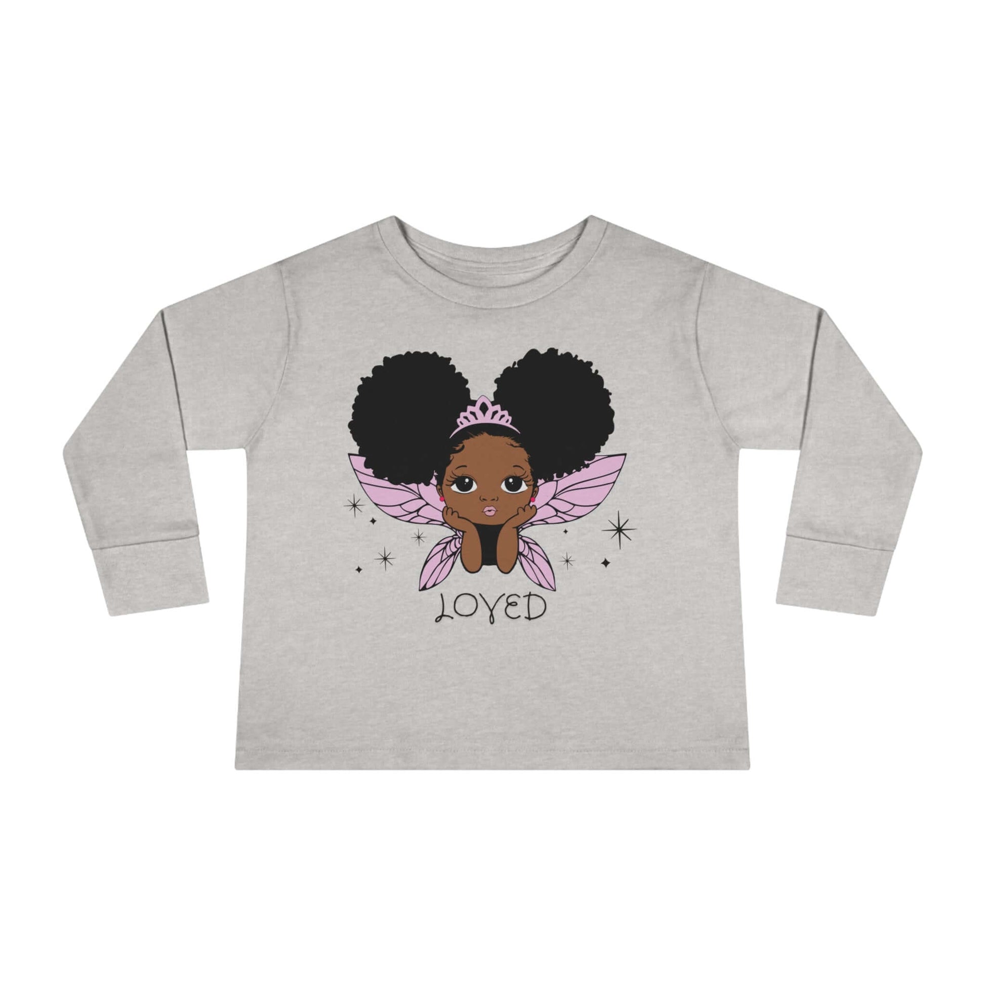 Loved! Brown-Girl Toddler Long Sleeve Tee, Brand63