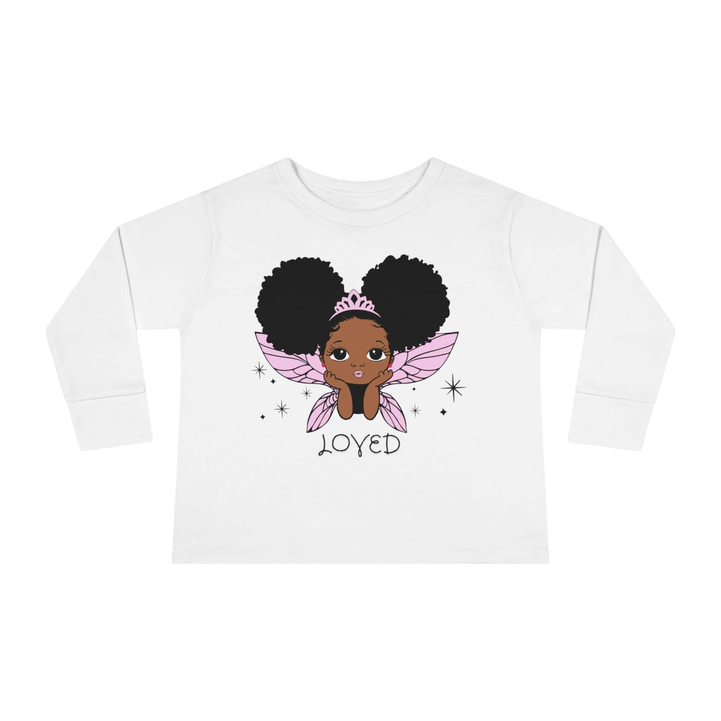 Loved! Brown-Girl Toddler Long Sleeve Tee, Brand63
