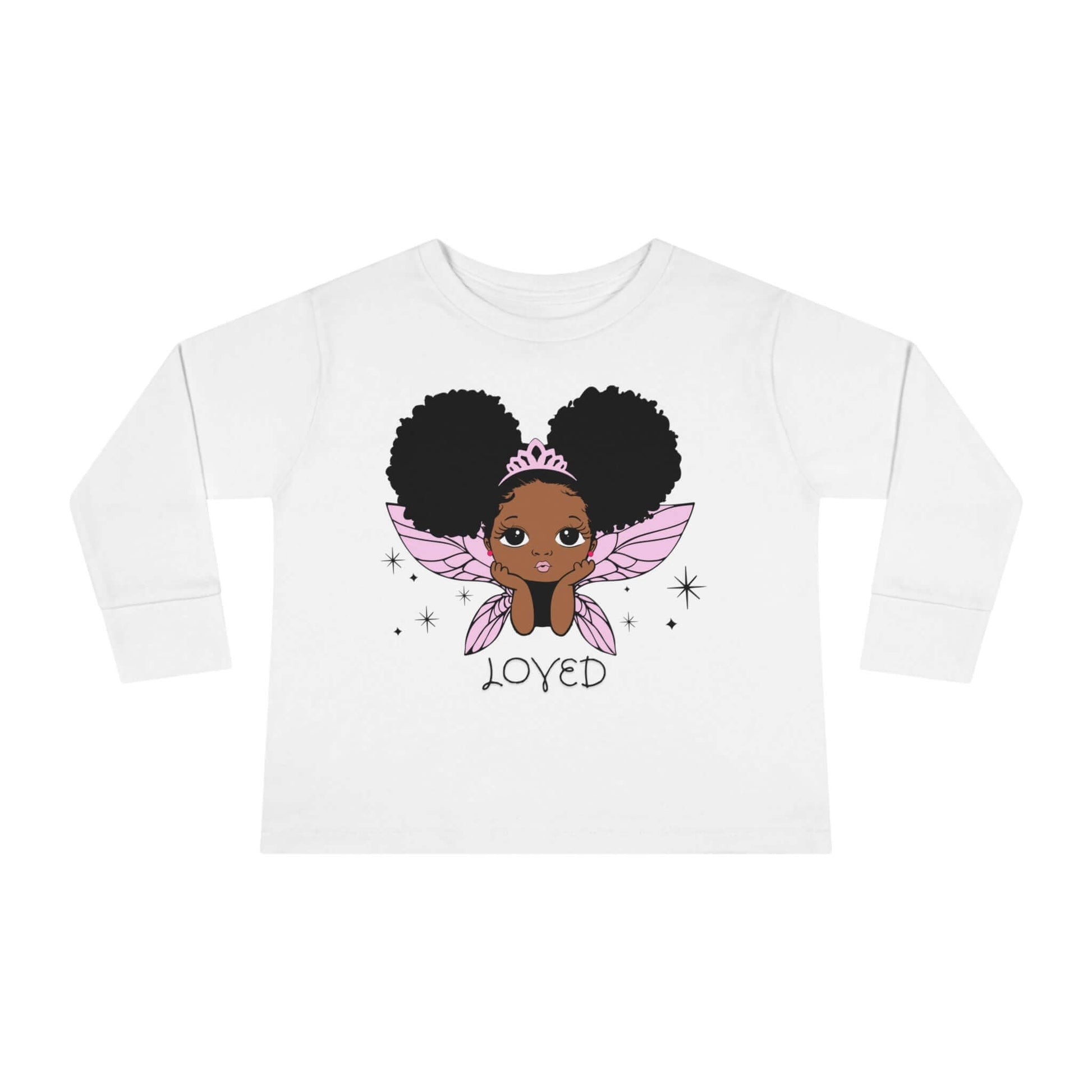 Loved! Brown-Girl Toddler Long Sleeve Tee, Brand63