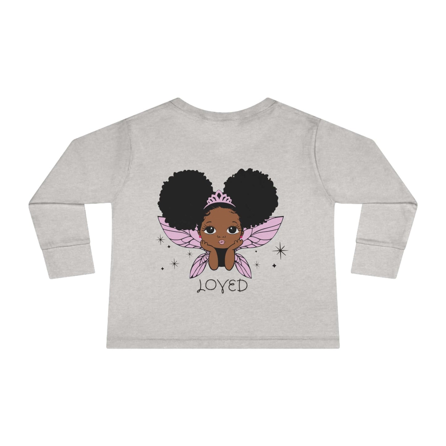 Loved! Brown-Girl Toddler Long Sleeve Tee, Brand63