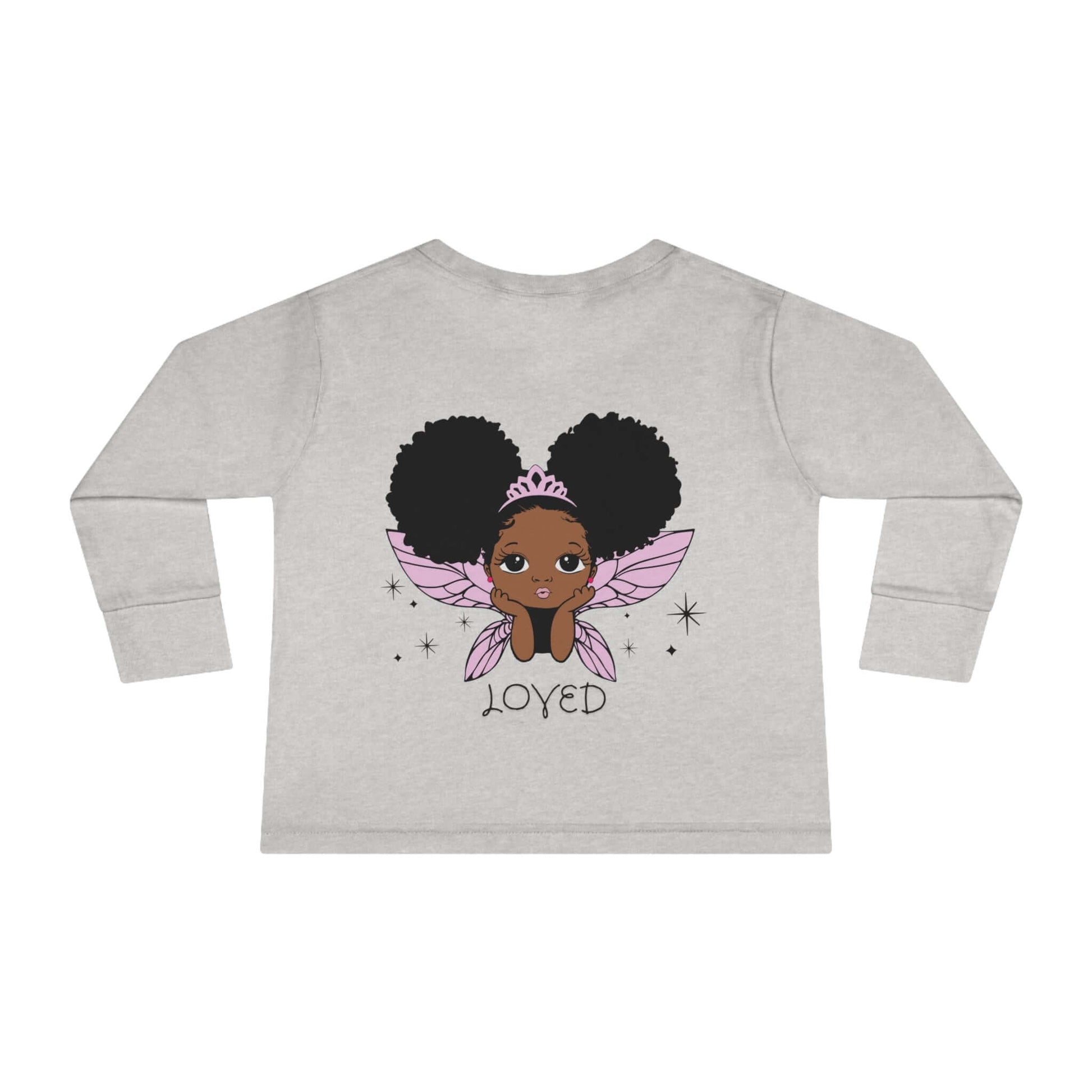 Loved! Brown-Girl Toddler Long Sleeve Tee, Brand63