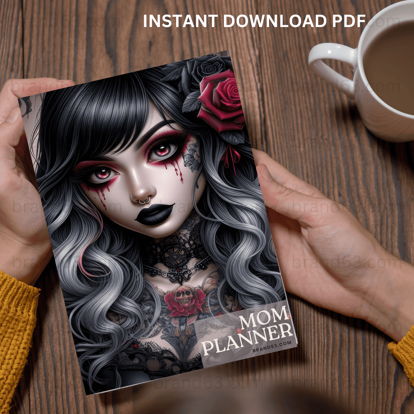 MOM Planner -Artistic Gothic, Organize / Stress Free / Functional, Brand63