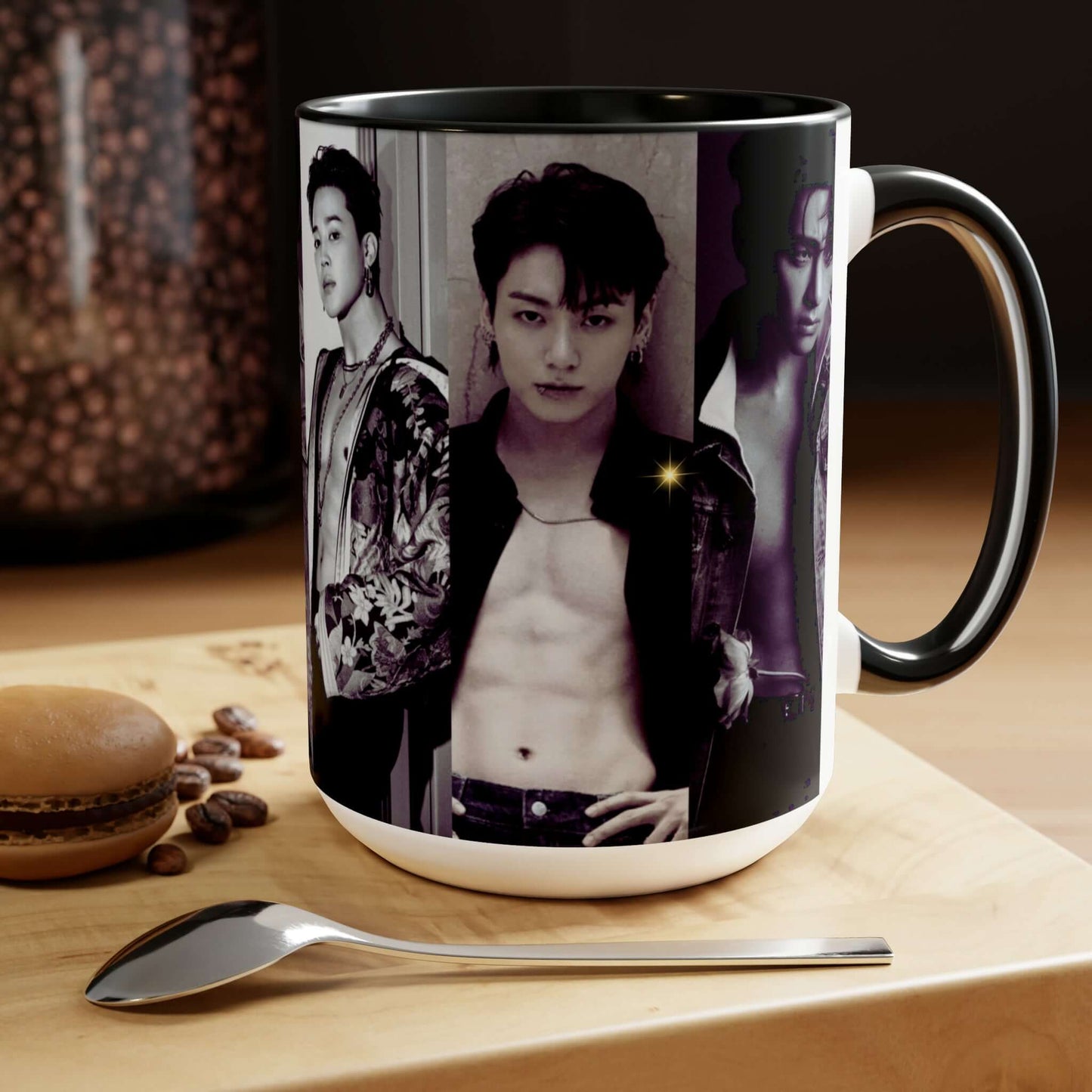 Maknae Line Coffee Mug - Bangtan Open Shirt Images Drinkware, Brand63