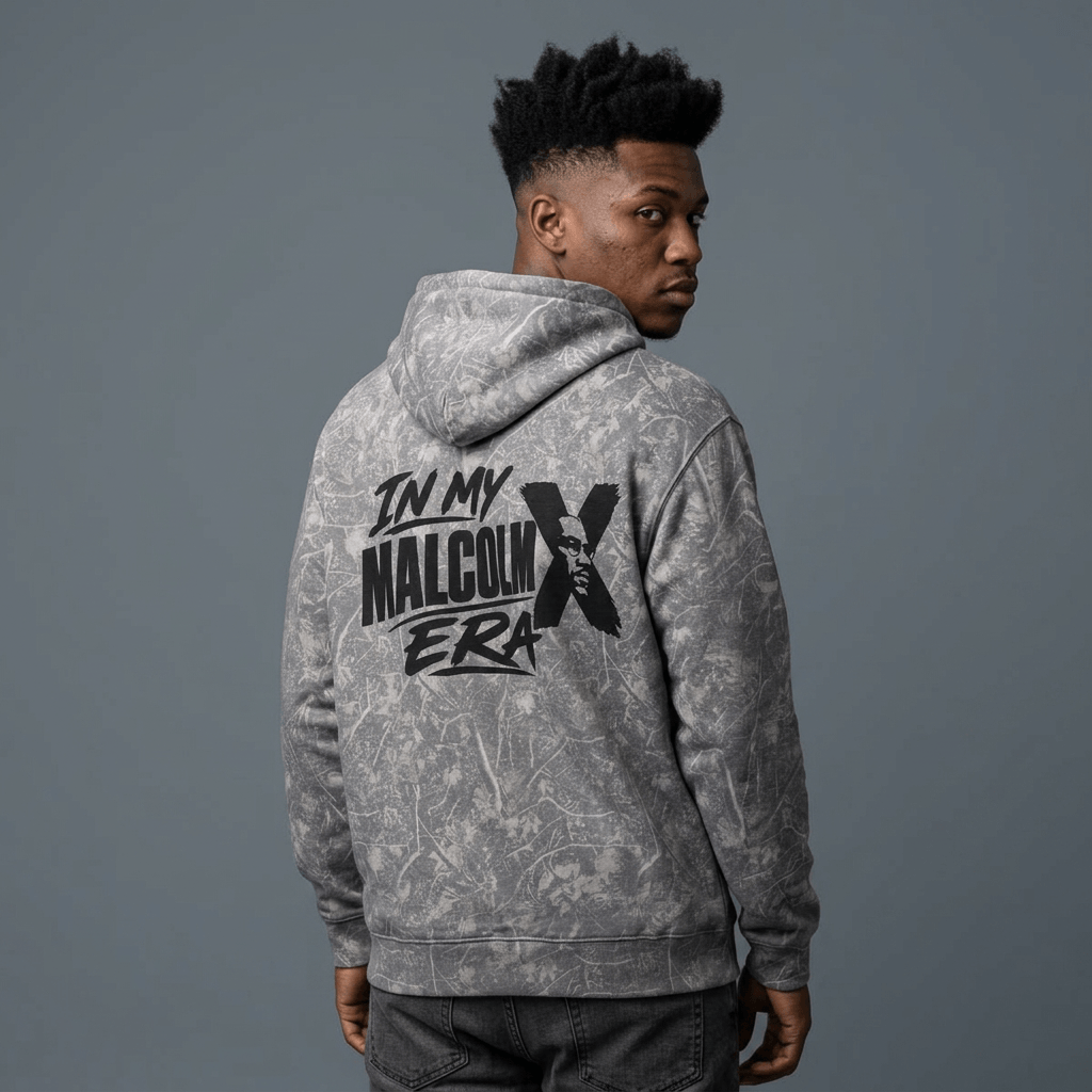 Malcolm X Graphic Hoodie — Iconic Civil Rights Portrait Sweatshirt, Brand63