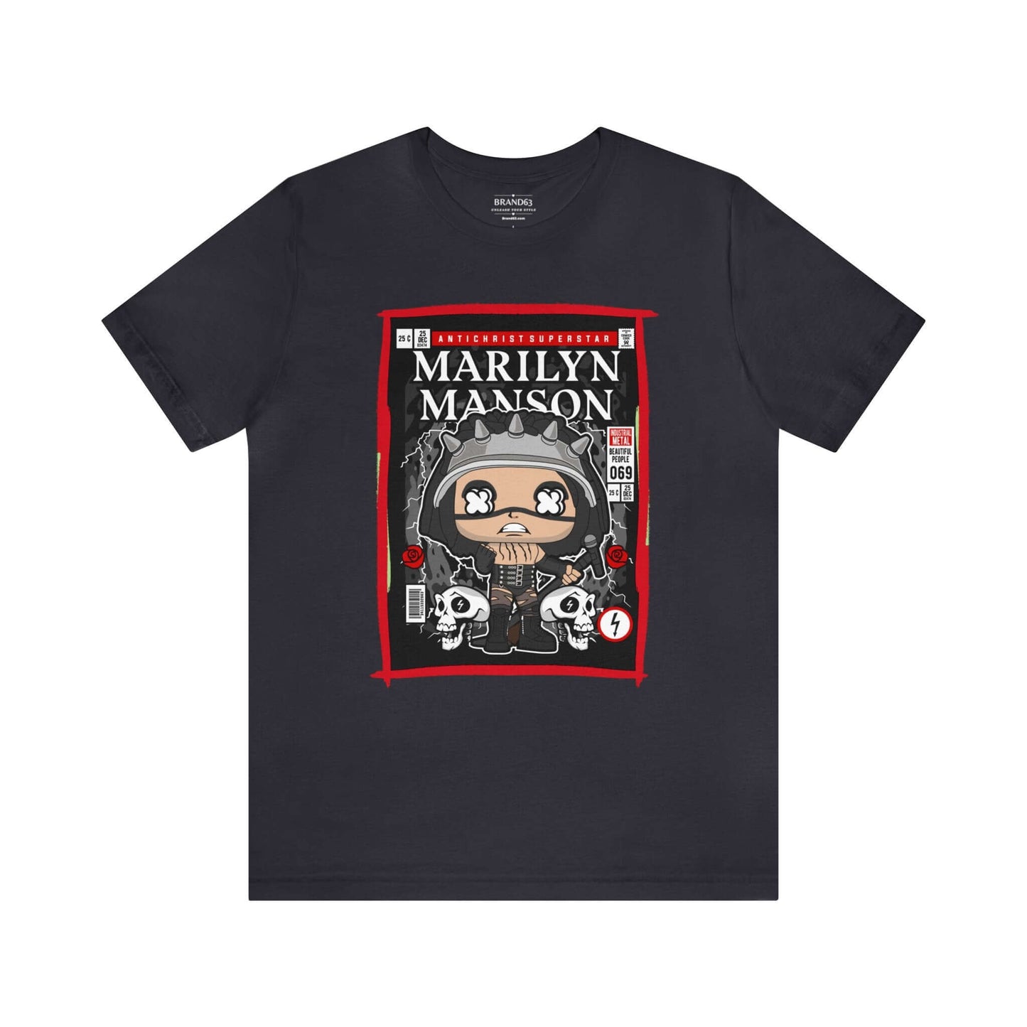 Marilyn Manson Retro Comic Book-Pop Art Graphic T-shirt, Brand63