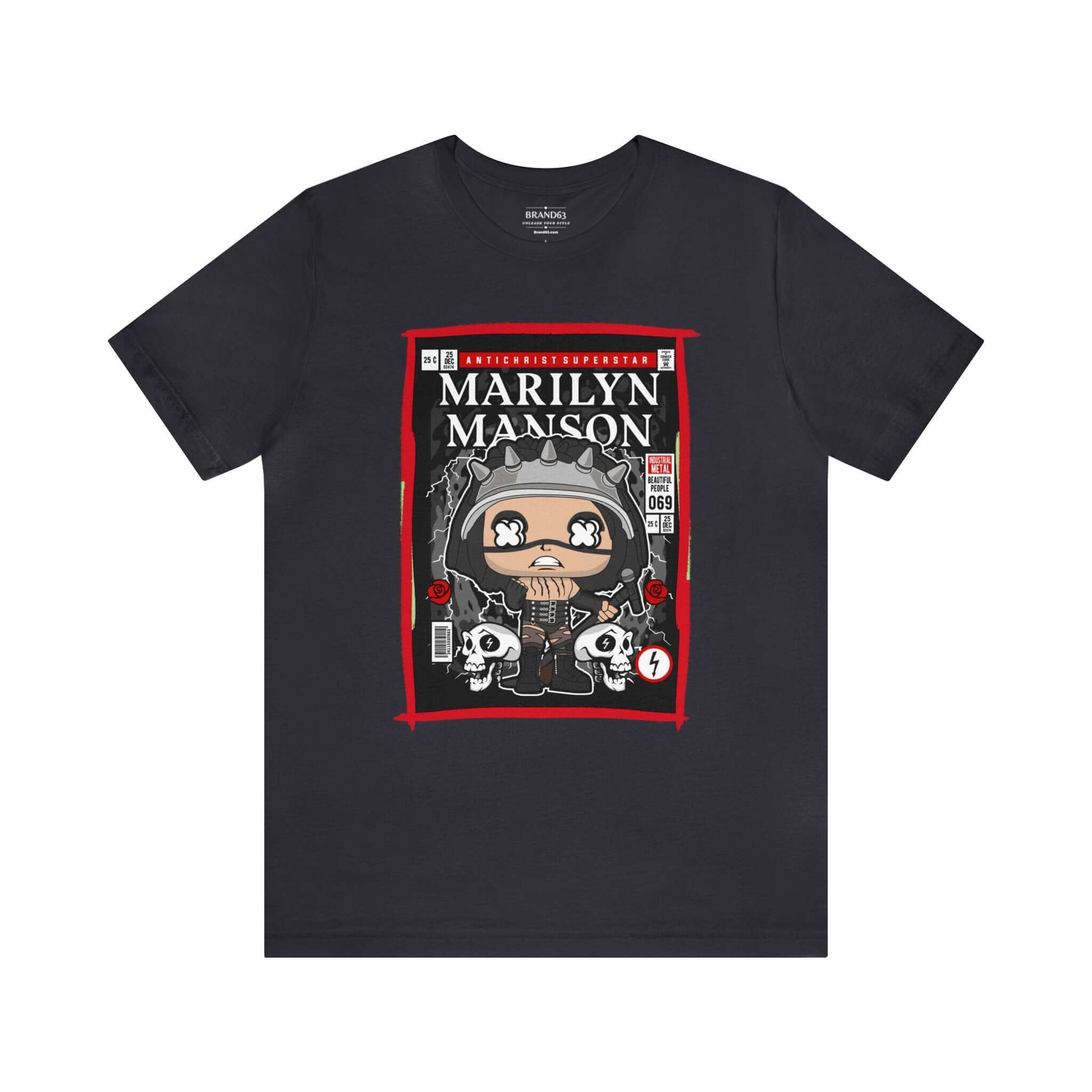 Marilyn Manson Retro Comic Book-Pop Art Graphic T-shirt, Brand63