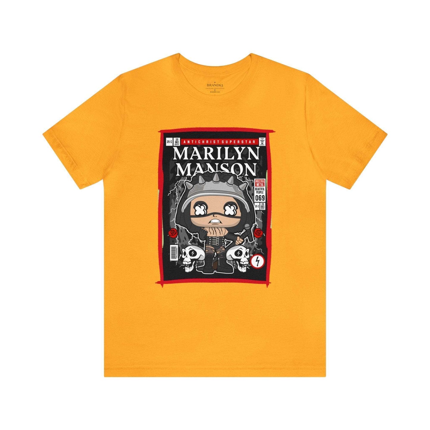 Marilyn Manson Retro Comic Book-Pop Art Graphic T-shirt, Brand63