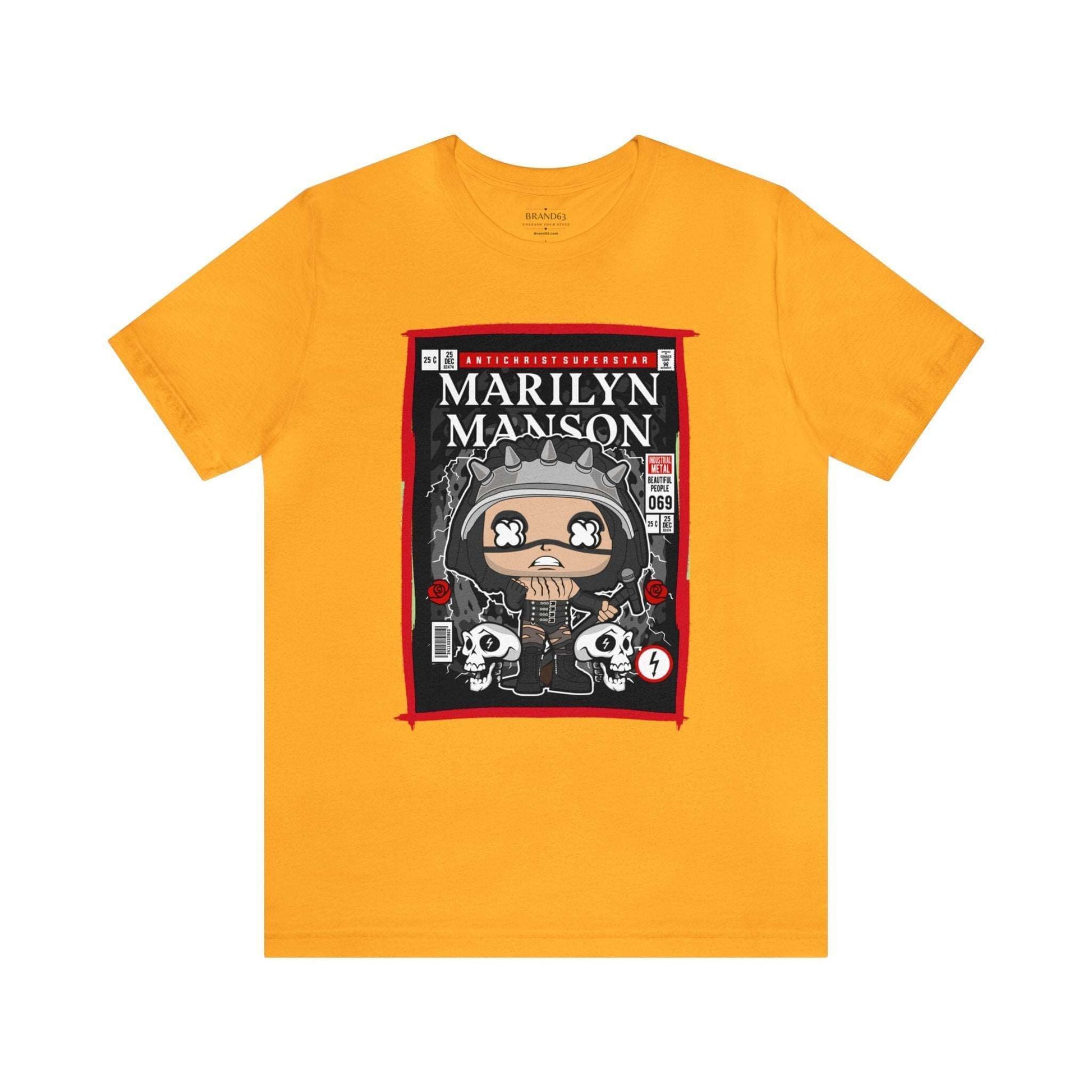 Marilyn Manson Retro Comic Book-Pop Art Graphic T-shirt, Brand63