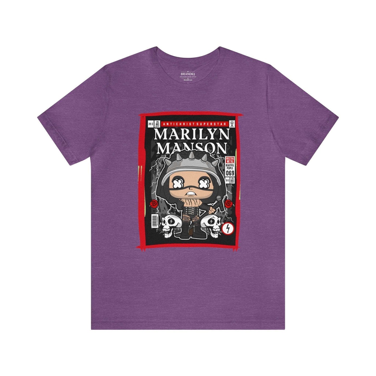 Marilyn Manson Retro Comic Book-Pop Art Graphic T-shirt, Brand63