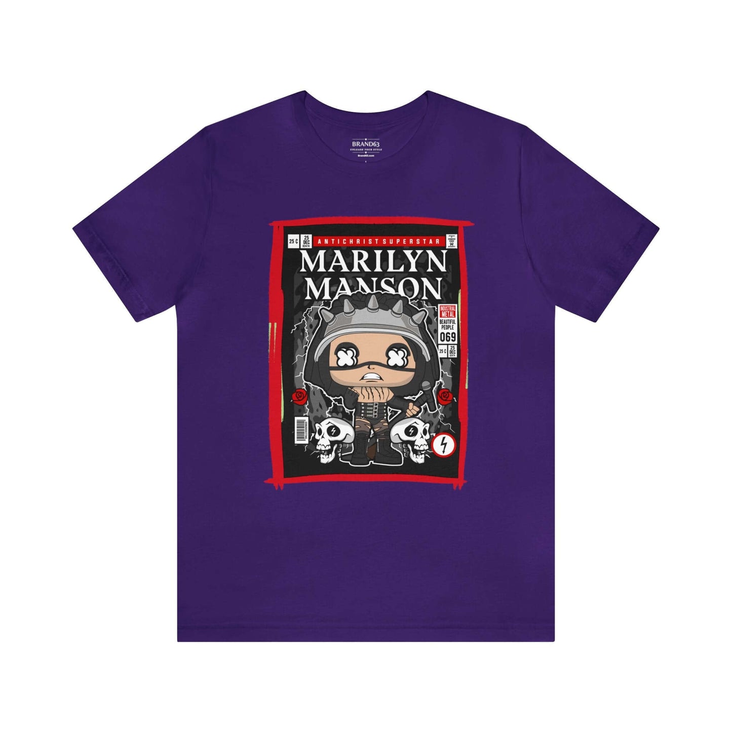 Marilyn Manson Retro Comic Book-Pop Art Graphic T-shirt, Brand63