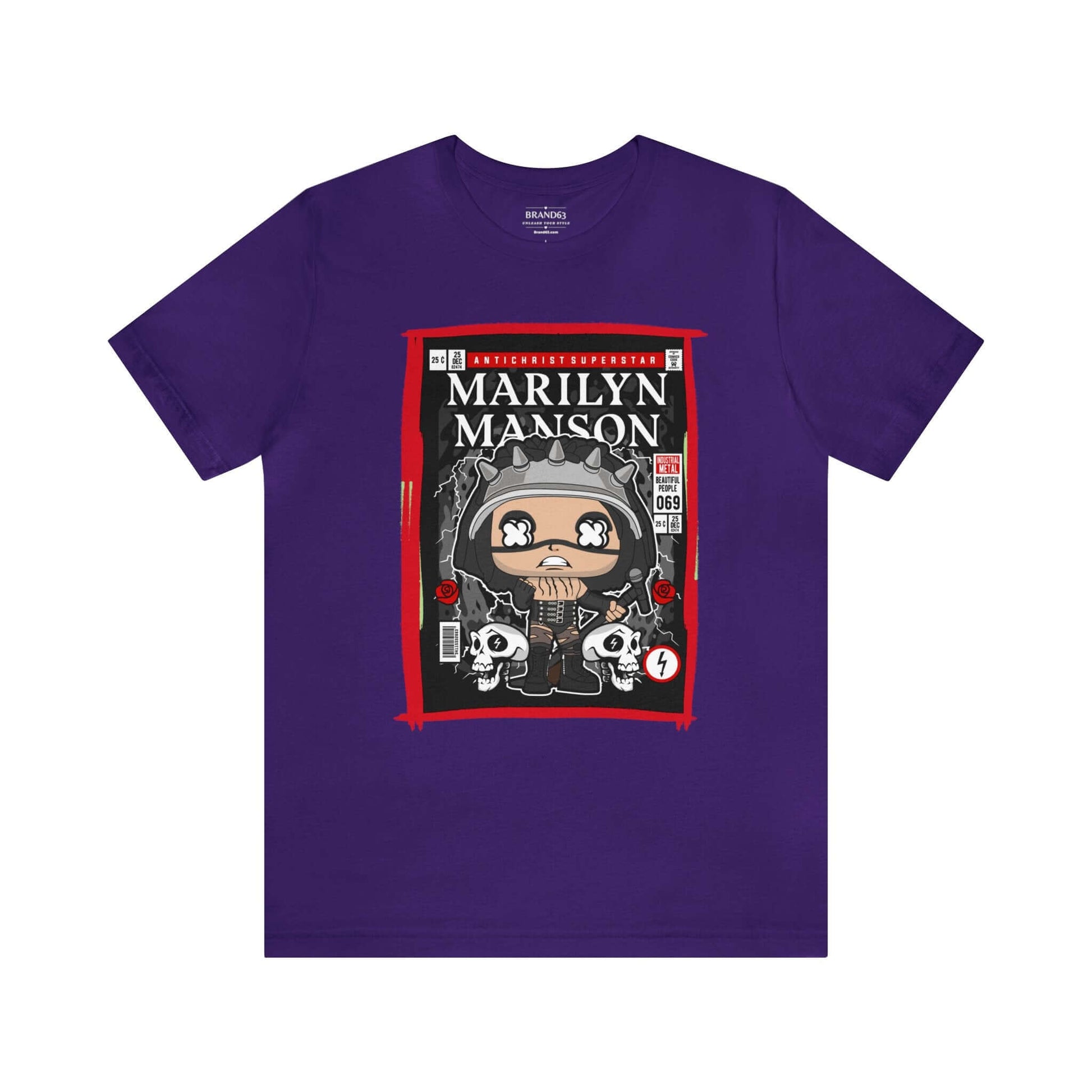 Marilyn Manson Retro Comic Book-Pop Art Graphic T-shirt, Brand63