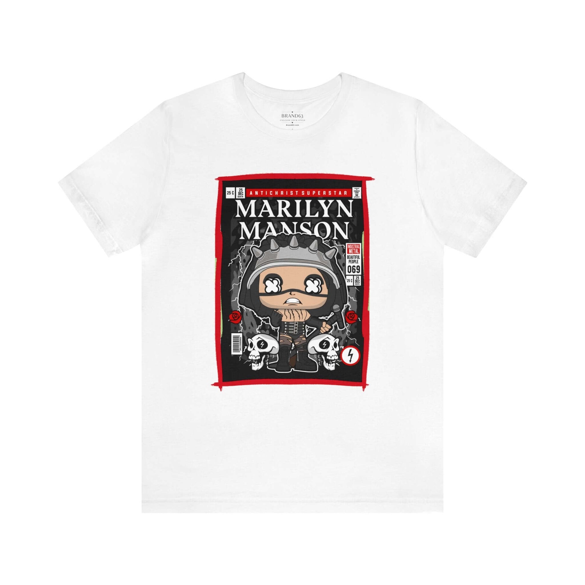 Marilyn Manson Retro Comic Book-Pop Art Graphic T-shirt, Brand63