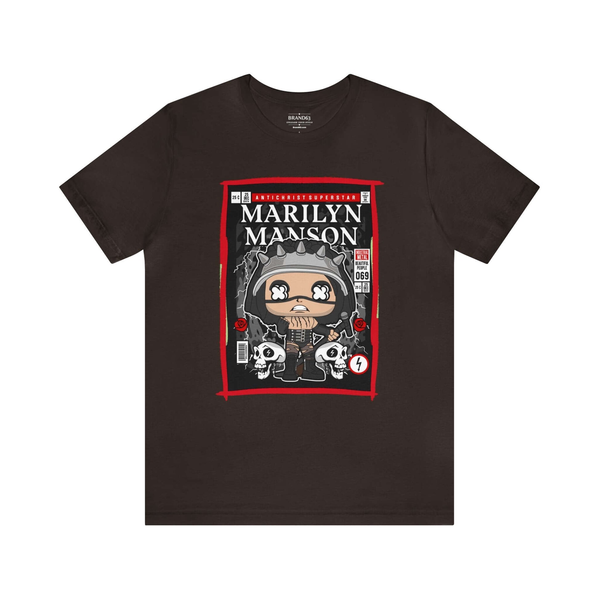 Marilyn Manson Retro Comic Book-Pop Art Graphic T-shirt, Brand63