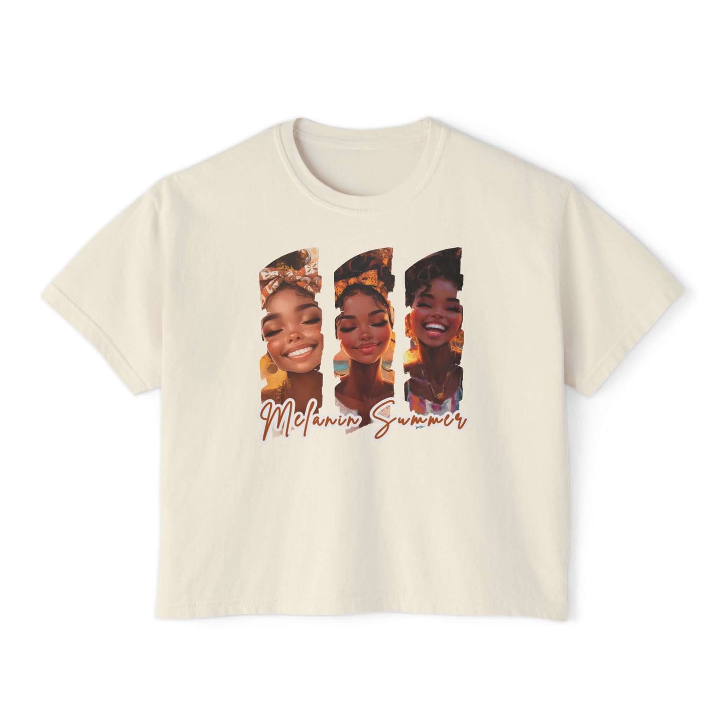 Melanin Summer cropped-Top Boxy Tee, Brand63