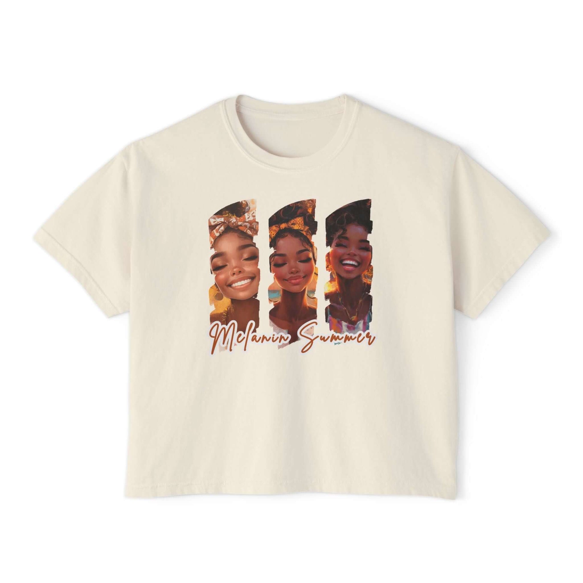 Melanin Summer cropped-Top Boxy Tee, Brand63