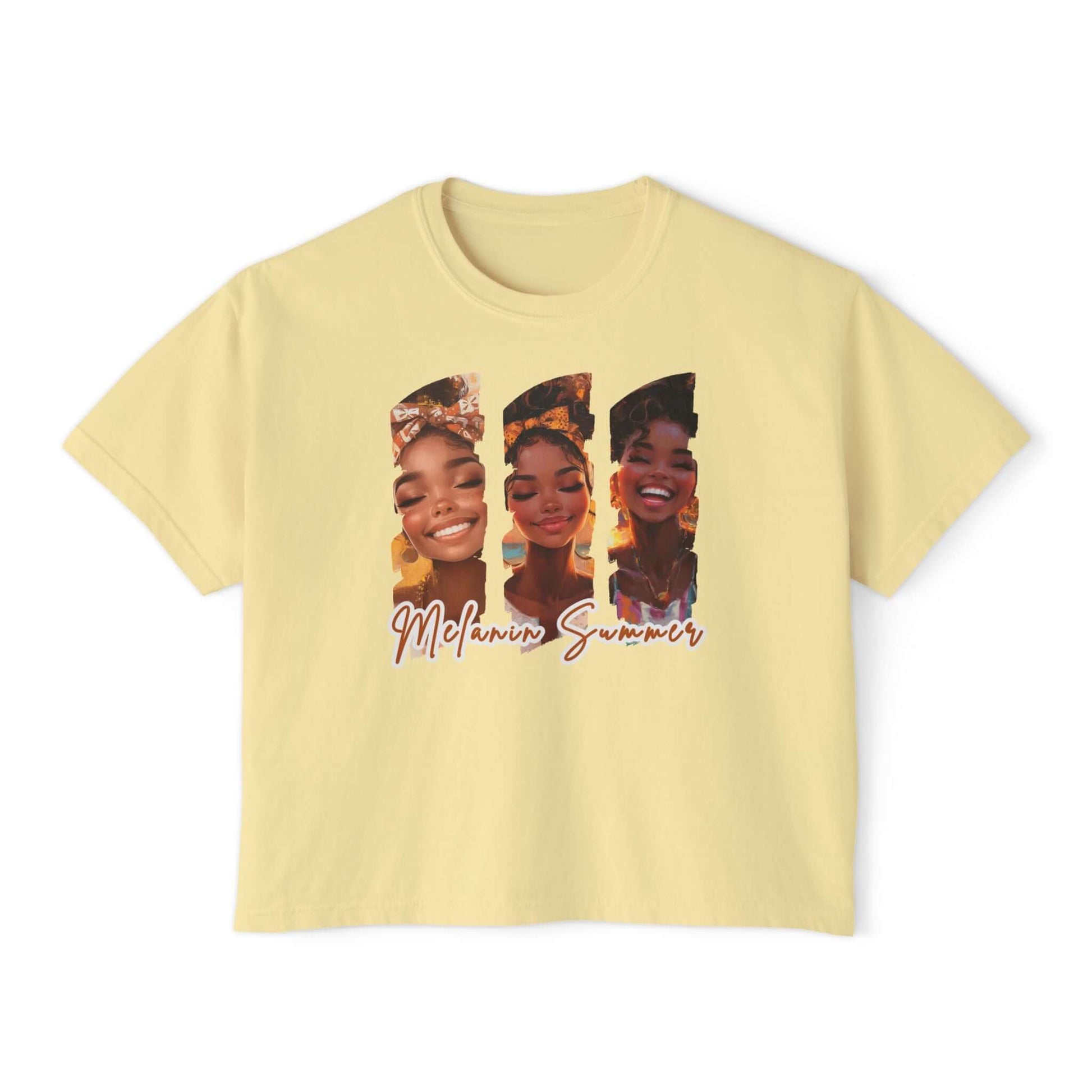 Melanin Summer cropped-Top Boxy Tee, Brand63