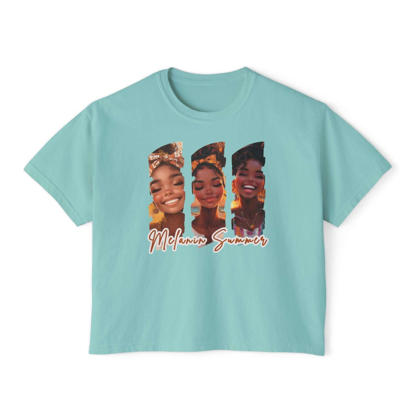 Melanin Summer cropped-Top Boxy Tee, Brand63