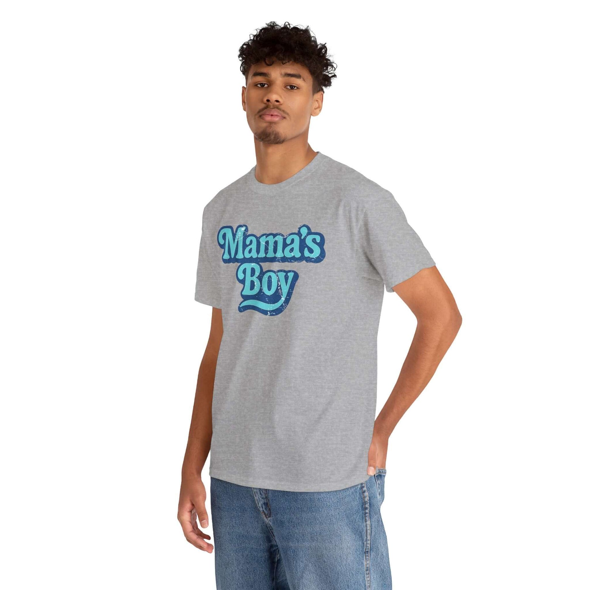 Men's Retro Grunge Tee - Mama's Boy, Brand63