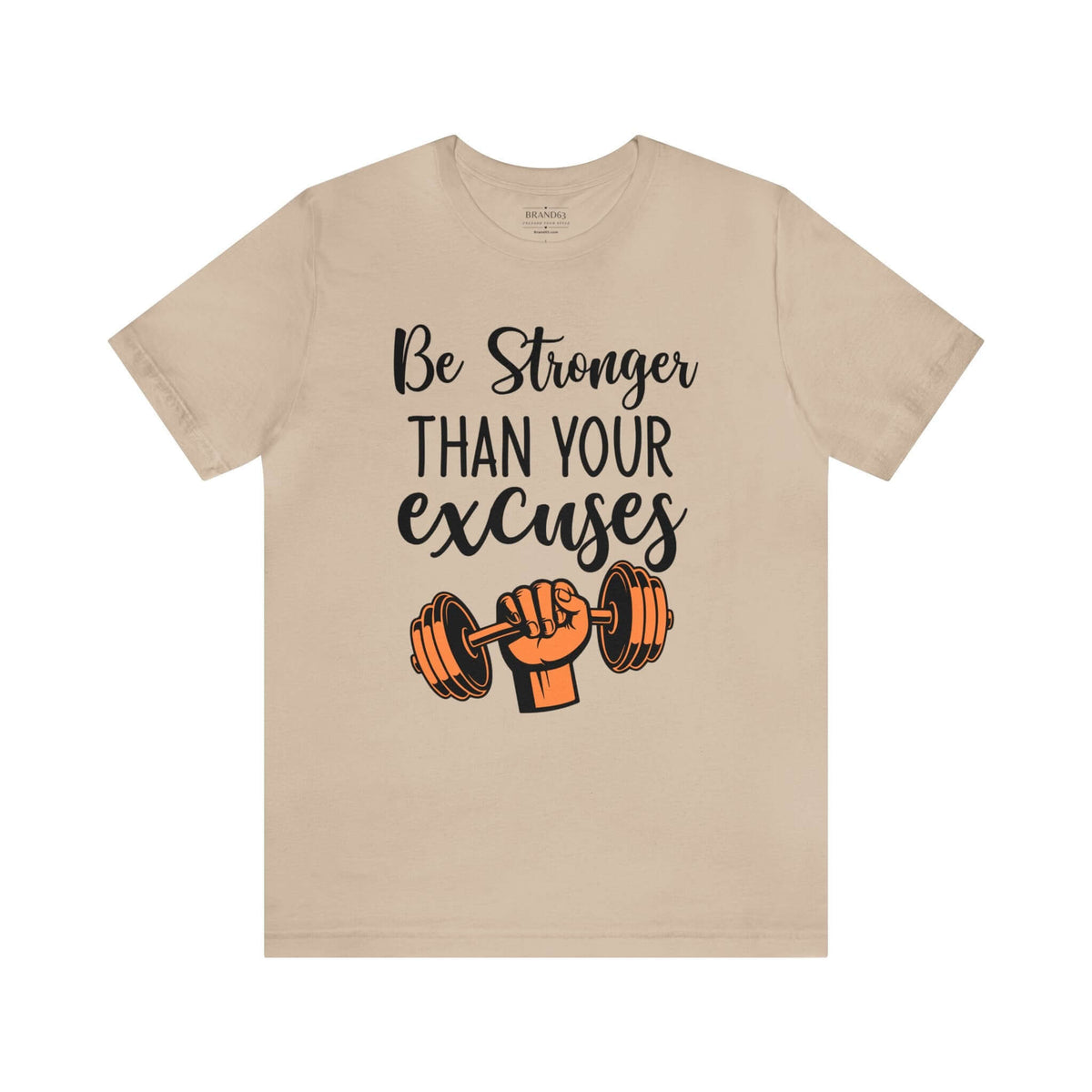 Men's "Stronger" Gym Short Sleeve Tee | Active and Leisure Wear Shirt, Brand63