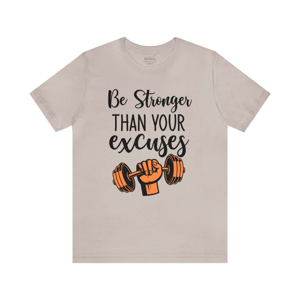 Men's "Stronger" Gym Short Sleeve Tee | Active and Leisure Wear Shirt, Brand63