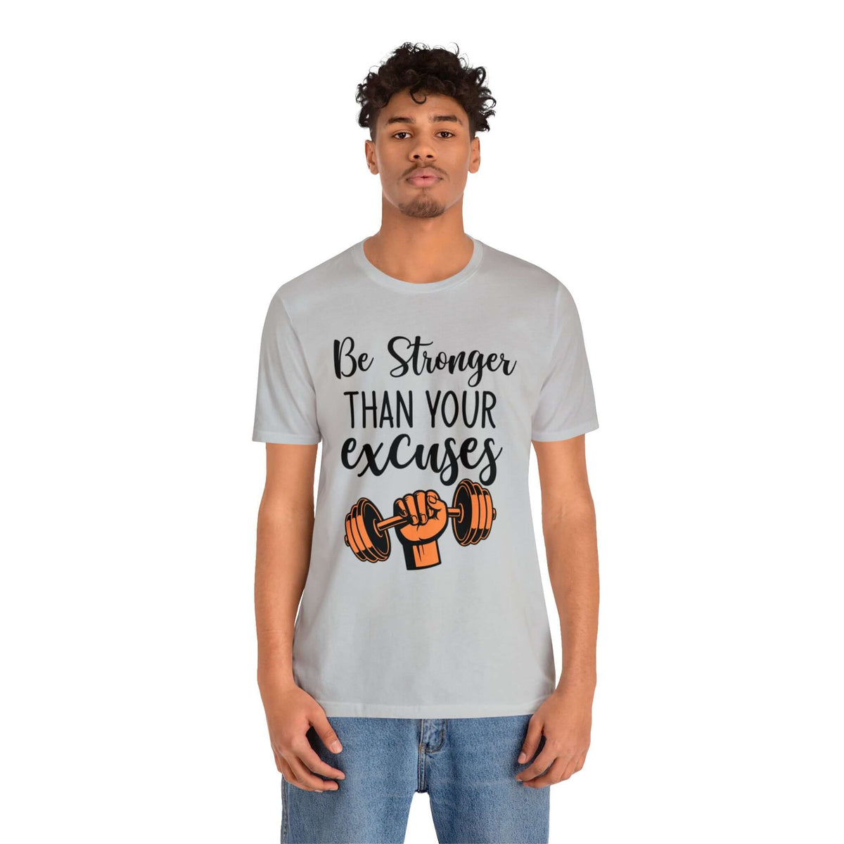Men's "Stronger" Gym Short Sleeve Tee | Active and Leisure Wear Shirt, Brand63