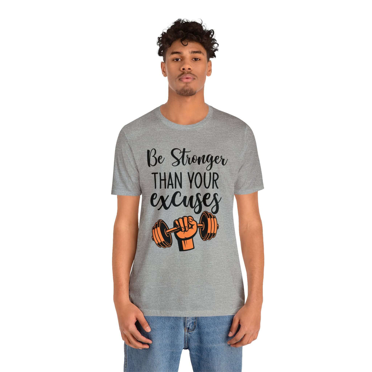 Men's "Stronger" Gym Short Sleeve Tee | Active and Leisure Wear Shirt, Brand63