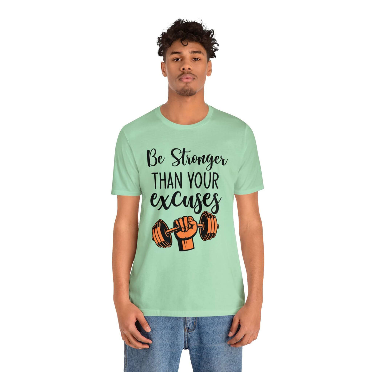 Men's "Stronger" Gym Short Sleeve Tee | Active and Leisure Wear Shirt, Brand63