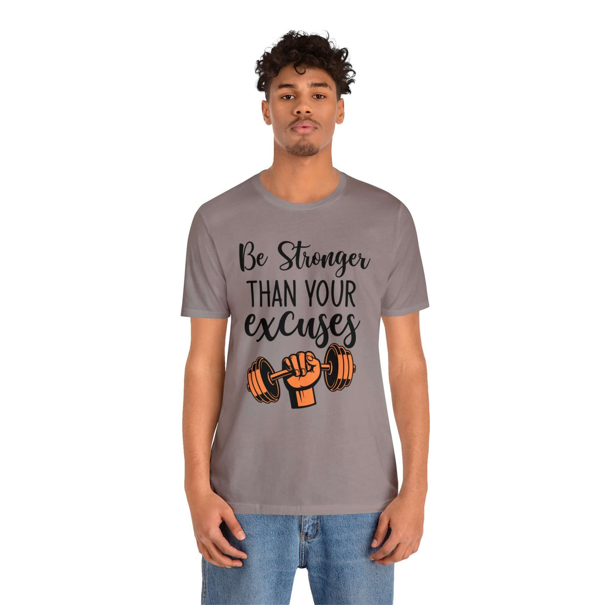 Men's "Stronger" Gym Short Sleeve Tee | Active and Leisure Wear Shirt, Brand63