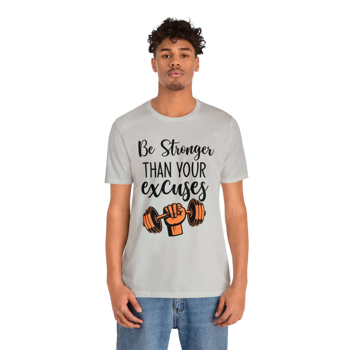 Men's "Stronger" Gym Short Sleeve Tee | Active and Leisure Wear Shirt, Brand63