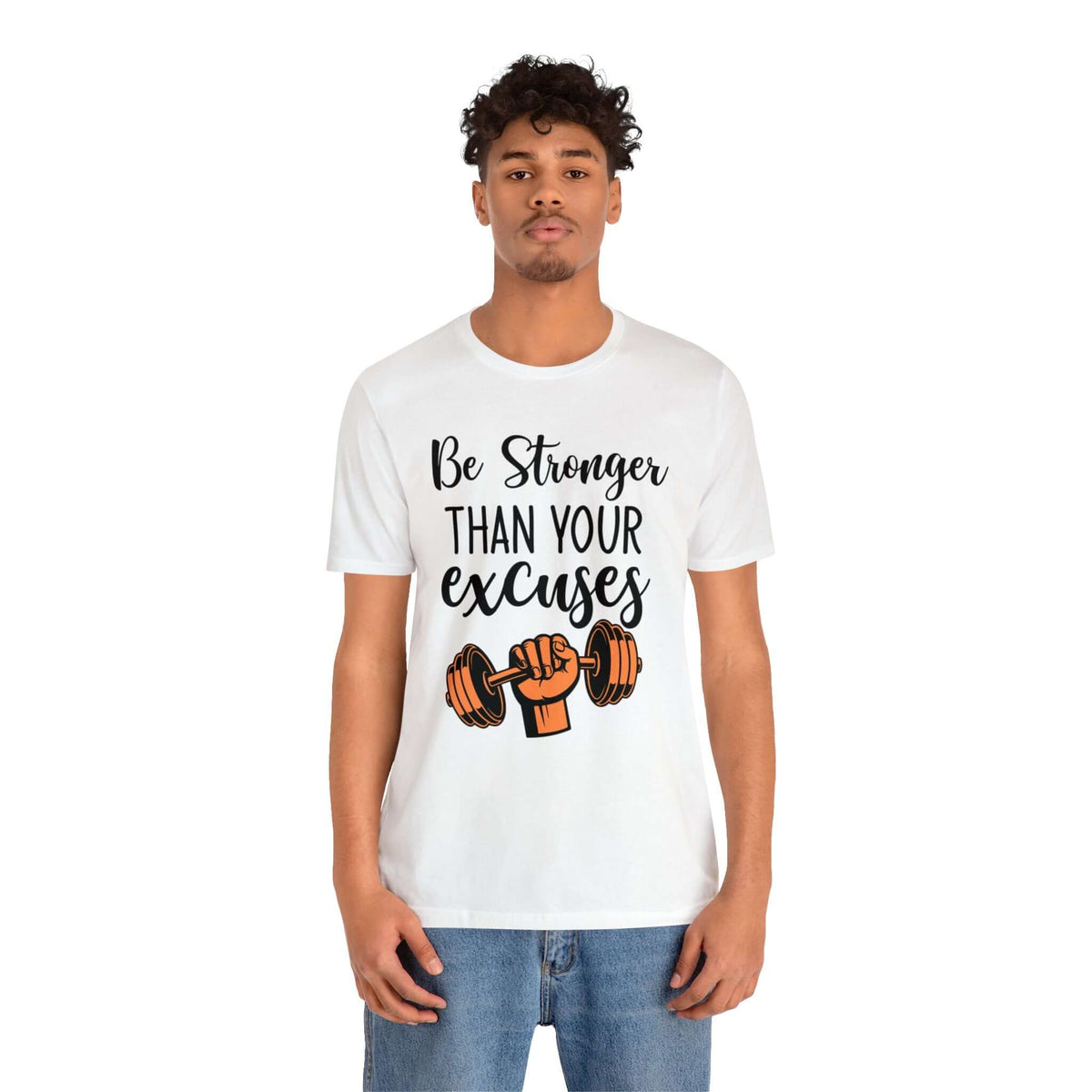Men's "Stronger" Gym Short Sleeve Tee | Active and Leisure Wear Shirt, Brand63