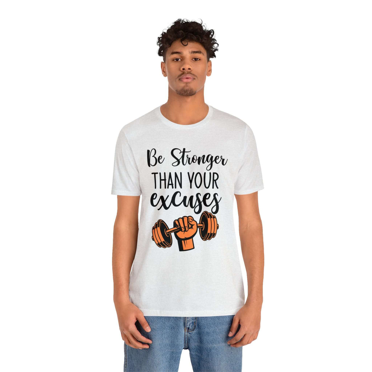 Men's "Stronger" Gym Short Sleeve Tee | Active and Leisure Wear Shirt, Brand63