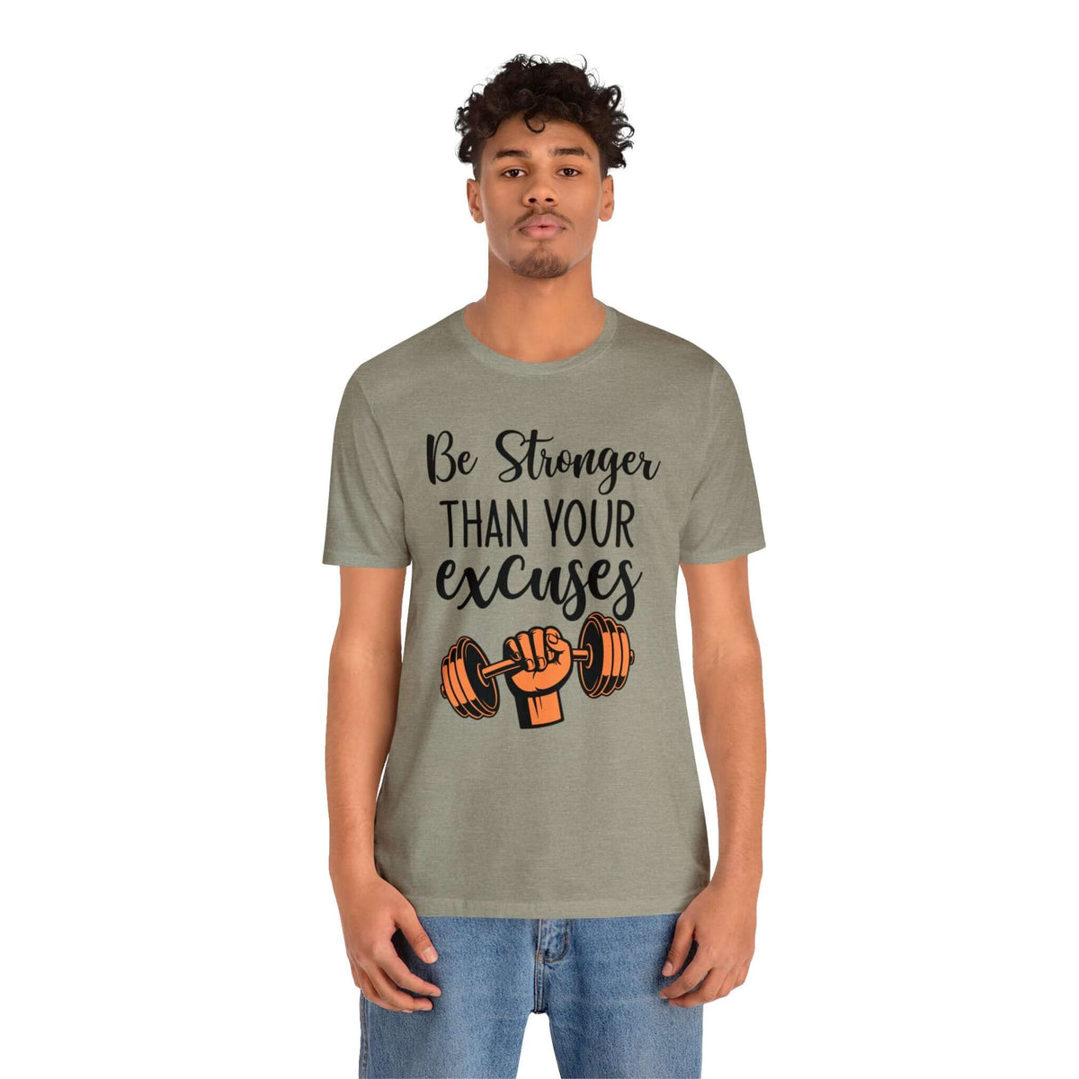 Men's "Stronger" Gym Short Sleeve Tee | Active and Leisure Wear Shirt, Brand63