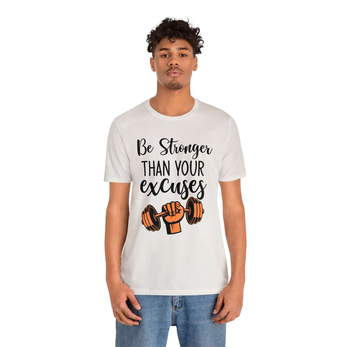 Men's "Stronger" Gym Short Sleeve Tee | Active and Leisure Wear Shirt, Brand63